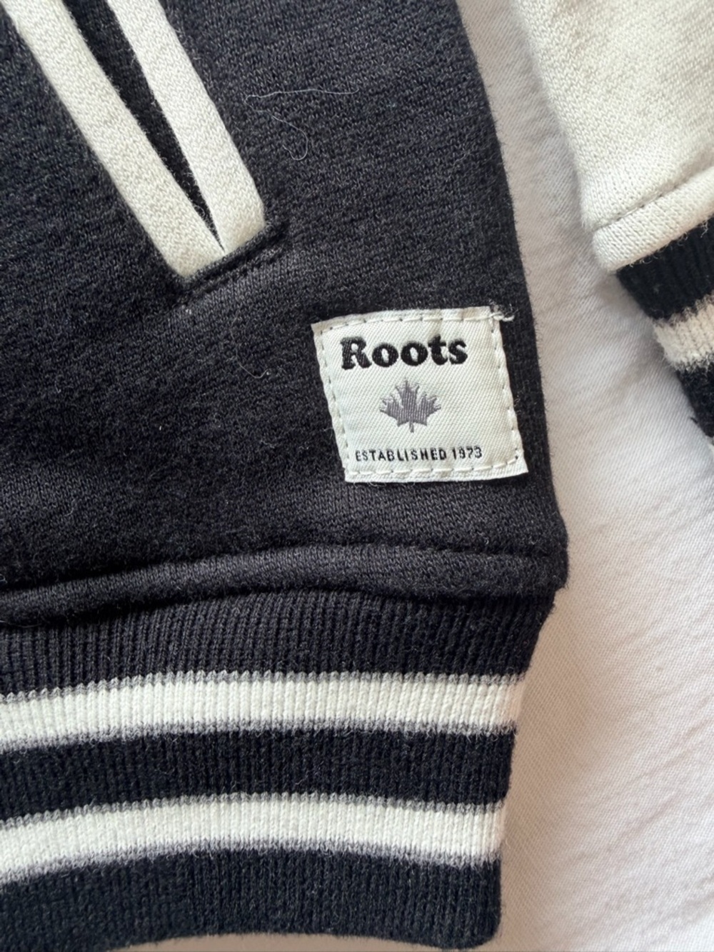 NWT Roots Kids 2.0 Awards Varsity Jacket | Black & White | Size 5T - Picture 6 of 6